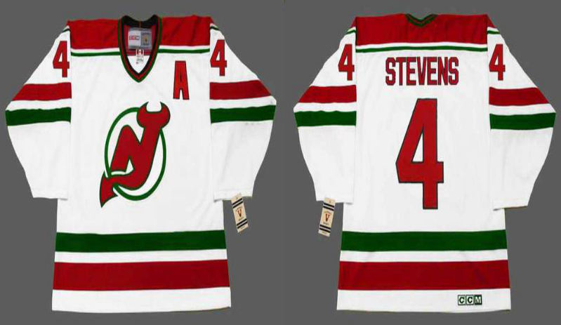 2019 Men New Jersey Devils #4 Stevens white CCM NHL jerseys->new jersey devils->NHL Jersey